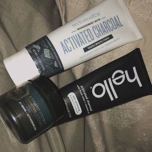 Charcoal toothpaste whitening kit